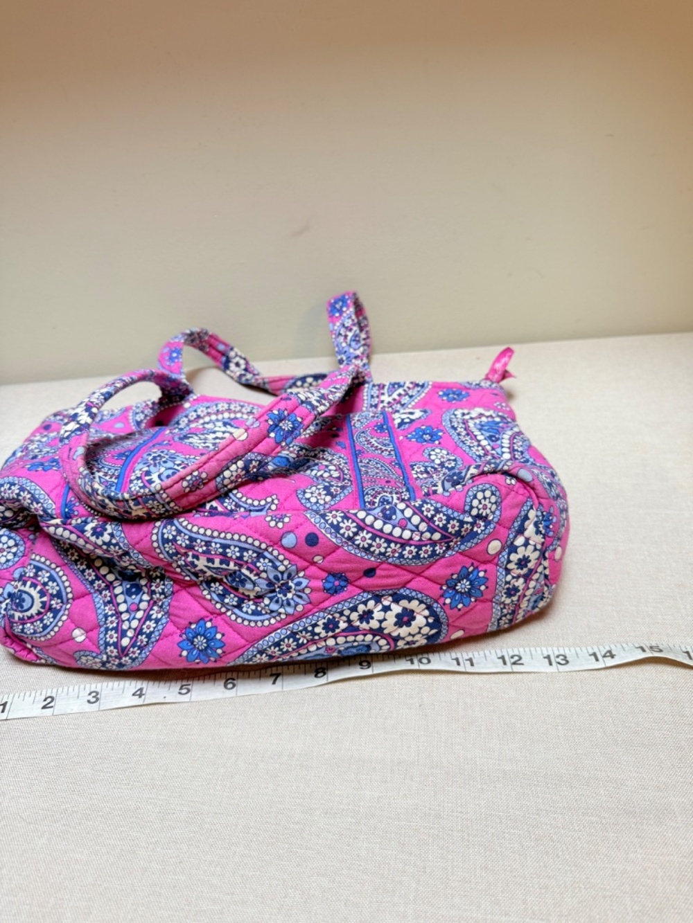 Vera Bradley Boysenberry Purple Paisley Purse Bag Tote 2011 - Picture 7 of 12